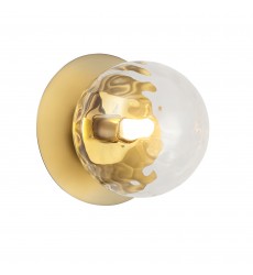  1LT Halogen Wall Sconce, AGB w/ Clear Glass-(BUR-51W-AGB-CL)-Dainolite
