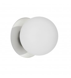 1LT Halogen Wall Sconce, PC w/ White Glass-(BUR-51W-PC-WH)-Dainolite  1LT Halogen Wall Sconce, PC w/ White Glass-(BUR-51W-PC-WH)-Dainolite