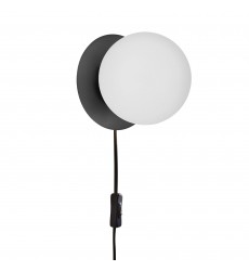 1LT Halogen Wall Lamp, MB w/ WH Glass-(BUR-61W-MB-WH)-Dainolite  1LT Halogen Wall Lamp, MB w/ WH Glass-(BUR-61W-MB-WH)-Dainolite