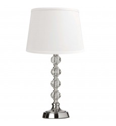  1LT Table Lamp Cut Crystal Ball w/Wht Shd-(C13T-PC)-Dainolite