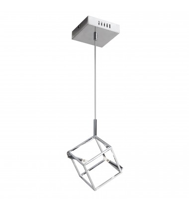 2LT Pendant, Cube Frame, Polished Chrome-(CBE-52P-PC)-Dainolite  2LT Pendant, Cube Frame, Polished Chrome-(CBE-52P-PC)-Dainolite