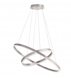 97W Chandelier, SV w/ WH Acrylic Diff-(CIR-1497C-SV)-Dainolite  97W Chandelier, SV w/ WH Acrylic Diff-(CIR-1497C-SV)-Dainolite