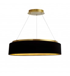 34W Chandelier, AGB w/ BLK Shade-(CIR-2634C-AGB-698)-Dainolite  34W Chandelier, AGB w/ BLK Shade-(CIR-2634C-AGB-698)-Dainolite