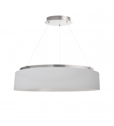 34W Chandelier, SV w/ WH Shade-(CIR-2634C-SV-790)-Dainolite 34W Chandelier, SV w/ WH Shade-(CIR-2634C-SV-790)-Dainolite