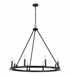 8LT Incandescent Chandelier, MB-(CLB-368C-MB)-Dainolite  8LT Incandescent Chandelier, MB-(CLB-368C-MB)-Dainolite