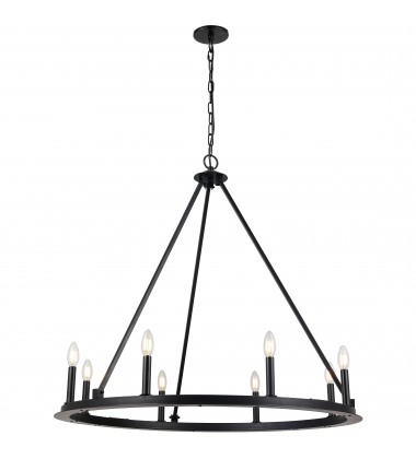 8LT Incandescent Chandelier, MB-(CLB-368C-MB)-Dainolite  8LT Incandescent Chandelier, MB-(CLB-368C-MB)-Dainolite