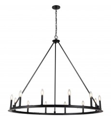  12LT Incandescent Chandelier, MB-(CLB-4812C-MB)-Dainolite