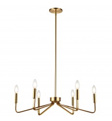  6LT Incandescent Chandelier, AGB-(CLN-266C-AGB)-Dainolite