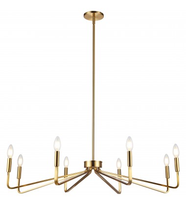  8LT Incandescent Chandelier, AGB-(CLN-388C-AGB)-Dainolite