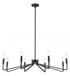 8LT Incandescent Chandelier, MB-(CLN-388C-MB)-Dainolite  8LT Incandescent Chandelier, MB-(CLN-388C-MB)-Dainolite