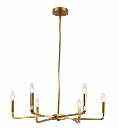  6LT Incandescent Chandelier, AGB-(CLT-246-AGB)-Dainolite