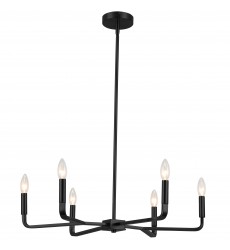  6LT Incandescent Chandelier, MB-(CLT-246-MB)-Dainolite