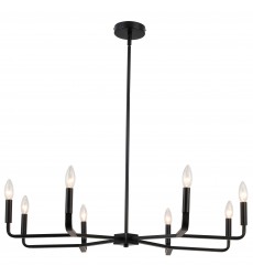 8LT Incandescent Chandelier, MB-(CLT-328-MB)-Dainolite  8LT Incandescent Chandelier, MB-(CLT-328-MB)-Dainolite