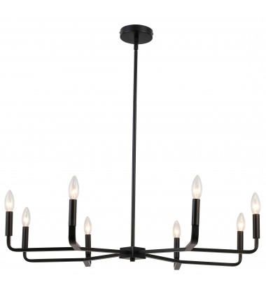 8LT Incandescent Chandelier, MB-(CLT-328-MB)-Dainolite  8LT Incandescent Chandelier, MB-(CLT-328-MB)-Dainolite