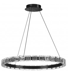  34W Chandelier, MB w/ Clear Acrylic-(CMA-2428LEDC-MB)-Dainolite
