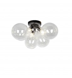 3LT Halogen Flush Mount, MB w/ Clear Glass-(CMT-143FH-CLR-MB)-Dainolite  3LT Halogen Flush Mount, MB w/ Clear Glass-(CMT-143FH-CLR-MB)-Dainolite