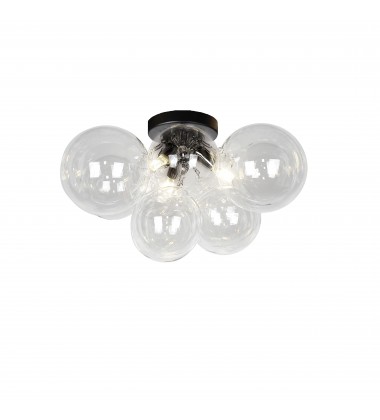 3LT Halogen Flush Mount, MB w/ Clear Glass-(CMT-143FH-CLR-MB)-Dainolite  3LT Halogen Flush Mount, MB w/ Clear Glass-(CMT-143FH-CLR-MB)-Dainolite