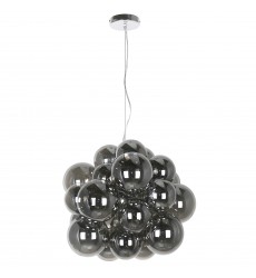 6LT Halogen Pendant, PC w/ Smoked Glass-(CMT-206P-SM-PC)-Dainolite  6LT Halogen Pendant, PC w/ Smoked Glass-(CMT-206P-SM-PC)-Dainolite