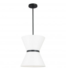  1LT Incandescent Pendant, MB w/ WH Shade-(CTN-121P-MB-790)-Dainolite