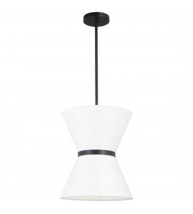  1LT Incandescent Pendant, MB w/ WH Shade-(CTN-121P-MB-790)-Dainolite