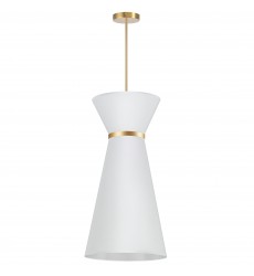  1LT Incandescent Pendant, AGB w/ Fabric Shade-(CTN-141P-AGB-790)-Dainolite