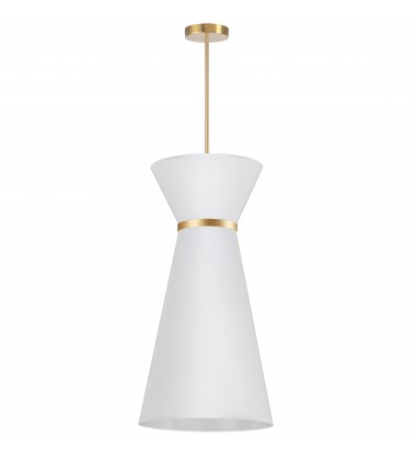  1LT Incandescent Pendant, AGB w/ Fabric Shade-(CTN-141P-AGB-790)-Dainolite