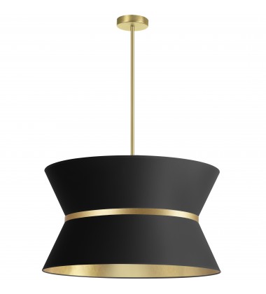  4LT Incan Chandelier, AGB w/ GLD ring, BK/GLD SH-(CTN-244C-AGB-698)-Dainolite