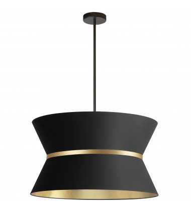  4LT Incan Chandelier, MB w/ GLD ring, BK/GLD Shade-(CTN-244C-MB-698)-Dainolite