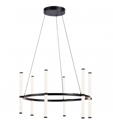  36W Chandelier, MB w/ WH Acrylic Diffuser-(CVT-2436C-MB)-Dainolite