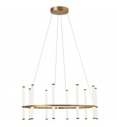 60W Chandelier, AGB w/ WH Acrylic Diffuser-(CVT-3260C-AGB)-Dainolite
