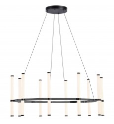  60W Chandelier, MB w/ WH Acrylic Diffuser-(CVT-3260C-MB)-Dainolite