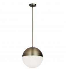 3LT Halogen Pendant, AB w/ WH Opal Glass-(DAY-143P-AB)-Dainolite  3LT Halogen Pendant, AB w/ WH Opal Glass-(DAY-143P-AB)-Dainolite