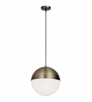 3LT Halogen Pendant, AB w/ WH Opal Glass-(DAY-143P-AB)-Dainolite  3LT Halogen Pendant, AB w/ WH Opal Glass-(DAY-143P-AB)-Dainolite