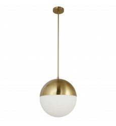  3LT Halogen Pendant, AGB w/ WH Opal Glass-(DAY-143P-AGB)-Dainolite