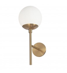  1LT Wall Sconce, AGB w/ WH Opal Glass-(DAY-161W-AGB)-Dainolite