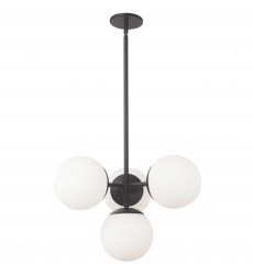  4LT Halogen Pendant, MB w/ WH Opal Glass-(DAY-214P-MB)-Dainolite