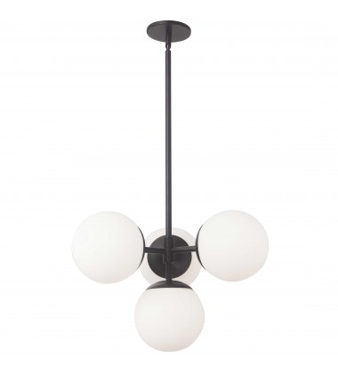  4LT Halogen Pendant, MB w/ WH Opal Glass-(DAY-214P-MB)-Dainolite