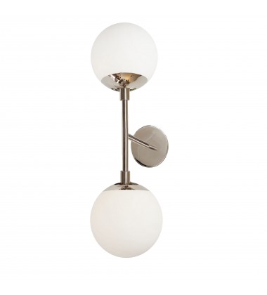  2LT Wall Sconce, PC w/ WH Opal Glass-(DAY-232W-PC)-Dainolite