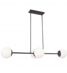  4LT Halogen Horiz Pendant, MB w/ WH Opal Glass-(DAY-484HP-MB)-Dainolite