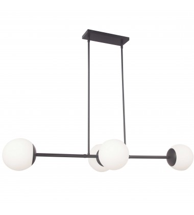  4LT Halogen Horiz Pendant, MB w/ WH Opal Glass-(DAY-484HP-MB)-Dainolite
