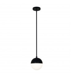  1LT Halogen Pendant, MB w/ WH Opal Glass-(DAY-71P-MB)-Dainolite