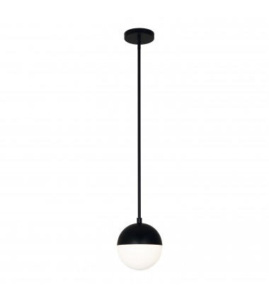  1LT Halogen Pendant, MB w/ WH Opal Glass-(DAY-71P-MB)-Dainolite