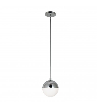  1LT Halogen Pendant, PC w/ WH Opal Glass-(DAY-71P-PC)-Dainolite