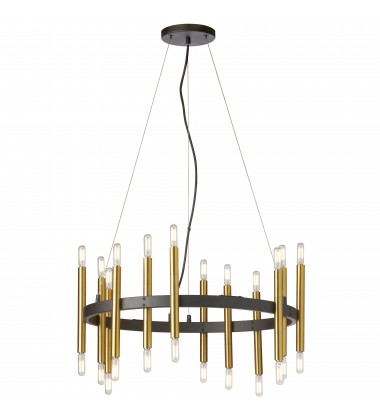  24LT Chandelier, MB & AGB-(DER-2424C-MB-AGB)-Dainolite