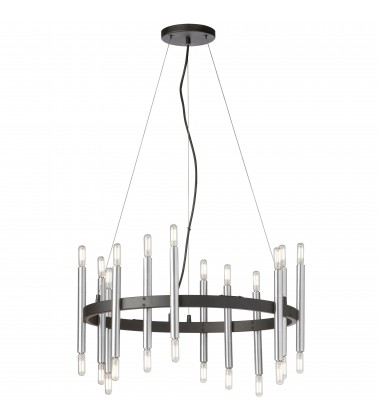  24LT Chandelier, MB & PC-(DER-2424C-MB-PC)-Dainolite