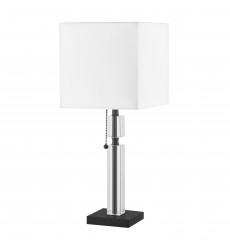  1LT Incandescent Table Lamp, MB w/ WH Shade-(DM231-MB)-Dainolite