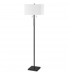  2LT Incandescent Floor Lamp, MB w/ WH Shade-(DM231F-MB)-Dainolite