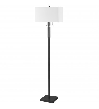  2LT Incandescent Floor Lamp, MB w/ WH Shade-(DM231F-MB)-Dainolite