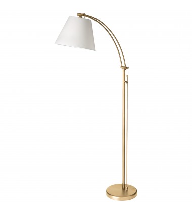  1LT Incan Adjustable Floor Lamp, AGB w/ WH Shade-(DM2578-F-AGB)-Dainolite