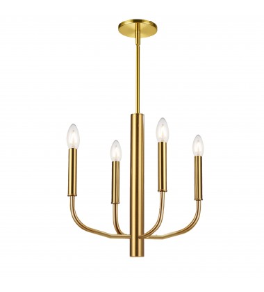 4LT Incandescent Chandelier, AGB-(ELN-164C-AGB)-Dainolite  4LT Incandescent Chandelier, AGB-(ELN-164C-AGB)-Dainolite